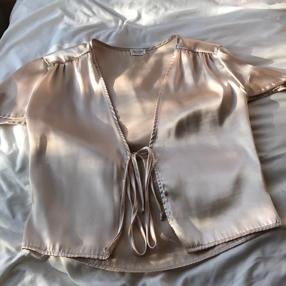 Brandy Meville silk tie top.